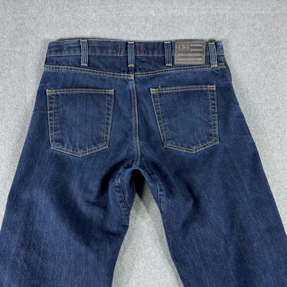 Diamond Gusset Jeans Mens 34x34 Dark Wash Distressed Button Fly USA DMRBF-101